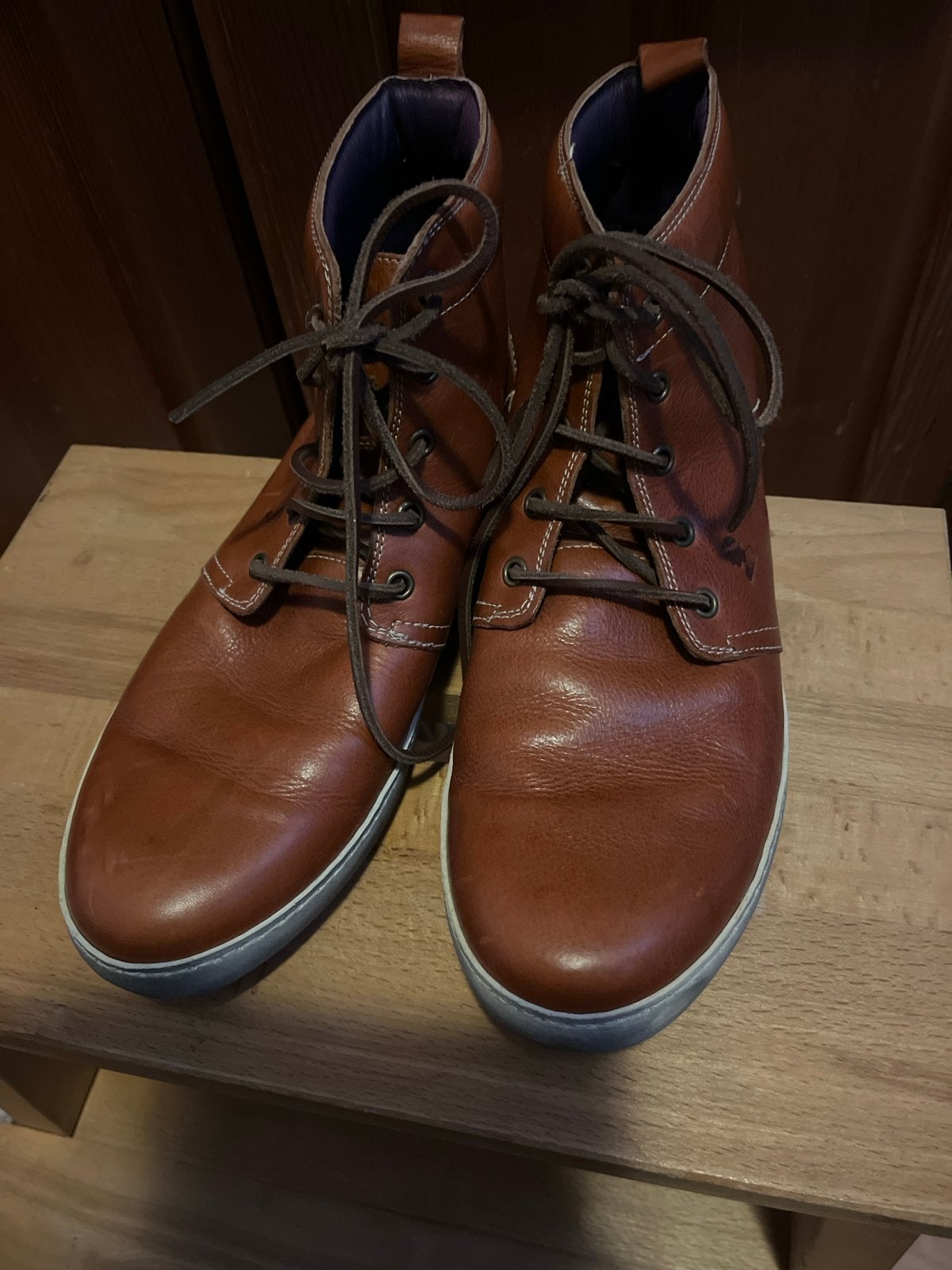 Berkelmans leren boots maat 40, Ophalen, Gedragen, Bruin, Boots
