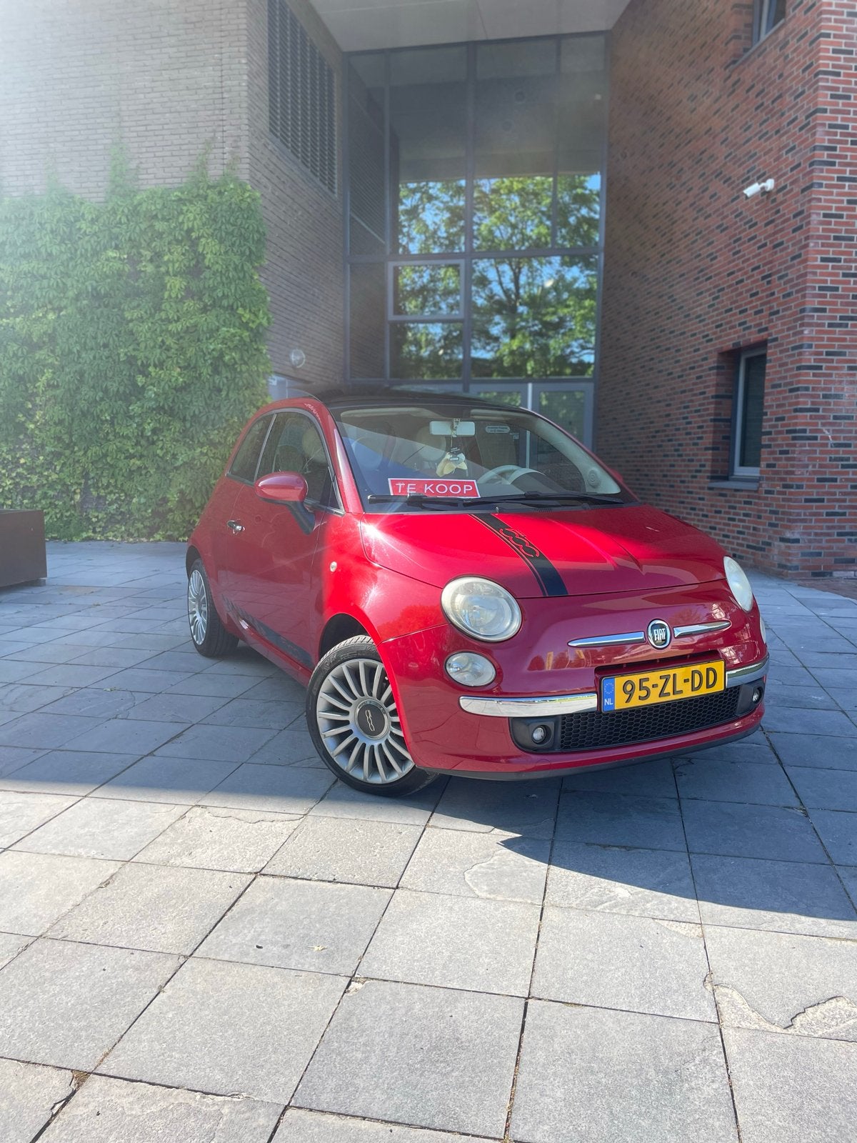 Fiat 500 1.2 C 2008 Rood, Auto's, Voorwielaandrijving, 1242 cc, 4 cilinders, 840 kg