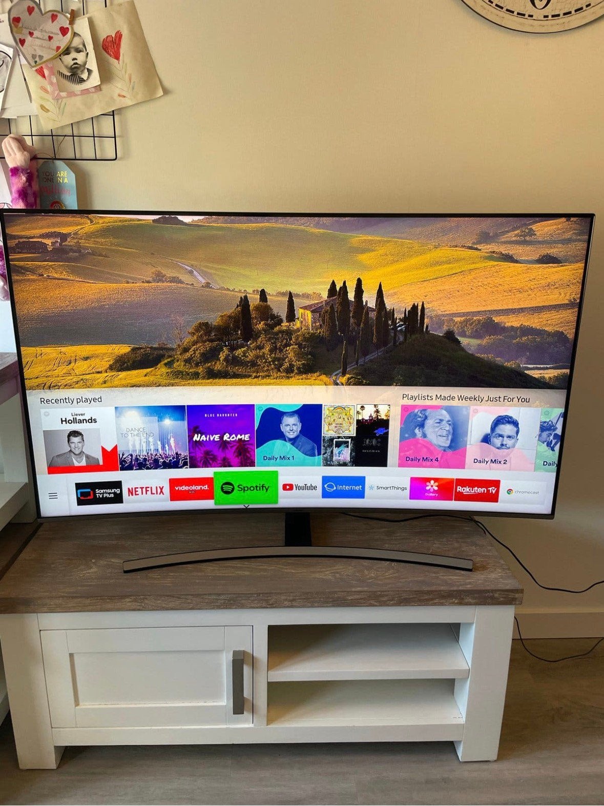 Samsung smart tv 4k uhd 55 inch ophl 3670 ellikom belgie, Ophalen, Zo goed als nieuw, 25 tot 50 cm, Minder dan 100 cm