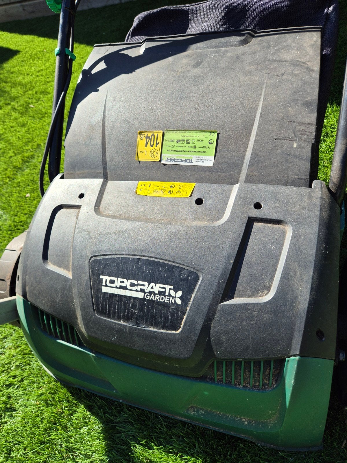 Topcraft Garden elektrische verticuteermachine, Ophalen, Gebruikt, Elektrische grasmaaier, Opvangbak