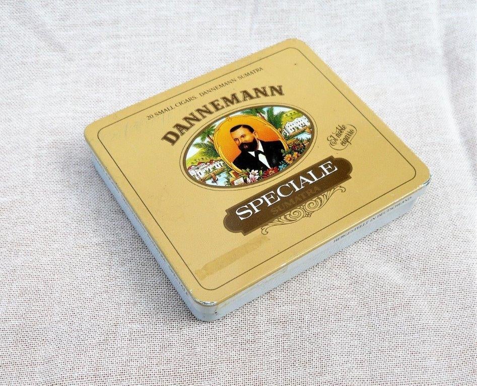 blikje (leeg) Dannemann Speciale Sumatra sigaren, Ophalen of Verzenden, Gebruikt, Tabaksdoos of Verpakking