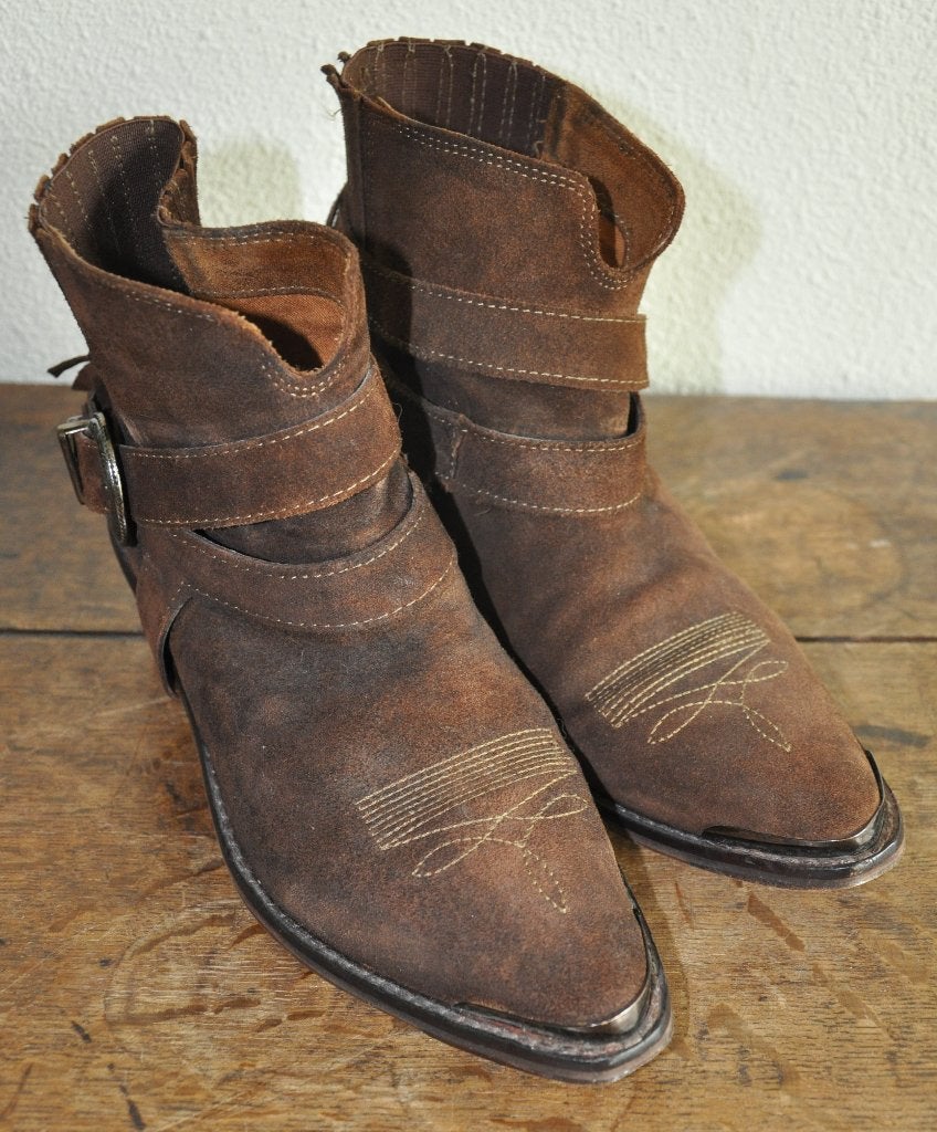 Bruine Mango suède enkel cowboylaarzen westernstijl maat 36, Mango, Bruin, Lage of Enkellaarzen, Ophalen of Verzenden