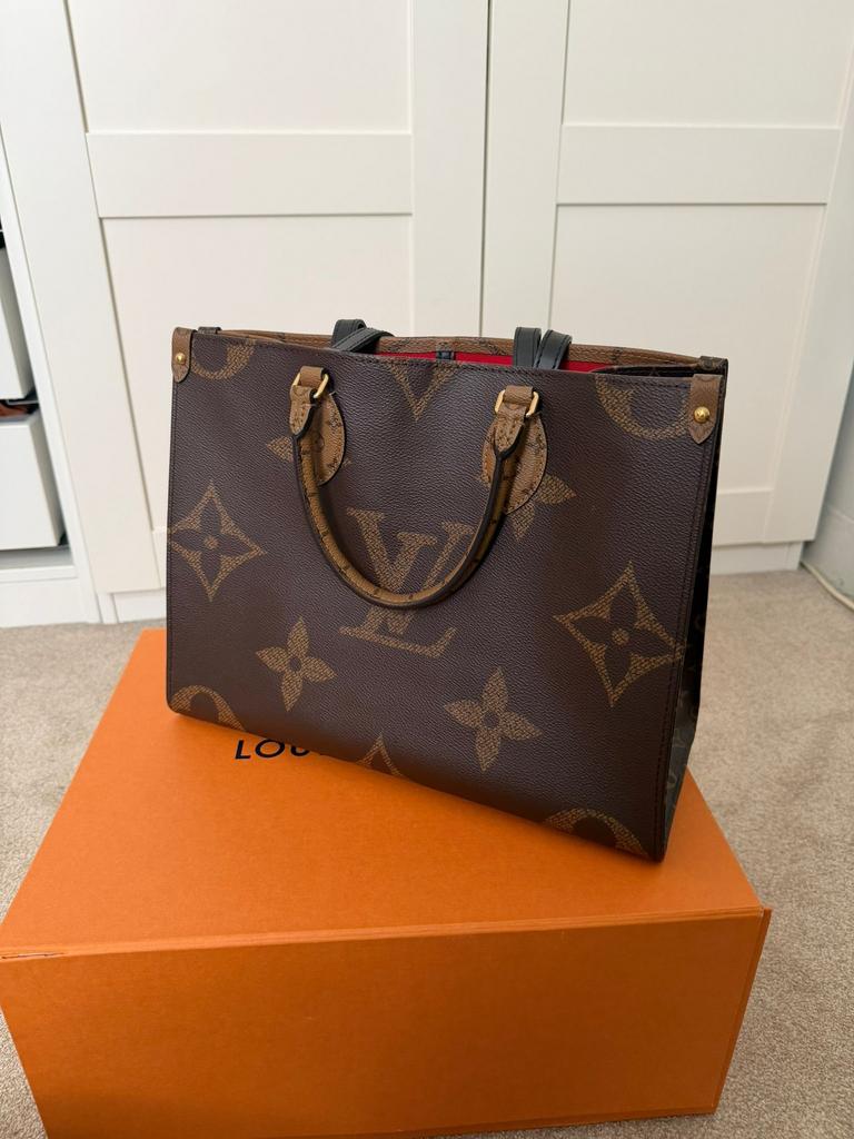 Louis Vuitton Onthego MM Dames Tas, Sieraden, Tassen en Uiterlijk, Ophalen of Verzenden, Zo goed als nieuw, Bruin, Handtas