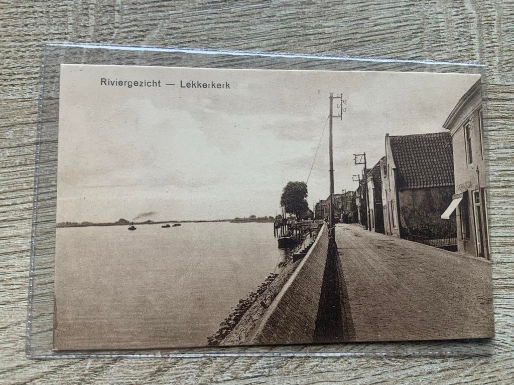 Riviergezicht Lekkerkerk, Verzamelen, Ansichtkaarten | Nederland, Ophalen of Verzenden, Voor 1920, Ongelopen, Zuid-Holland