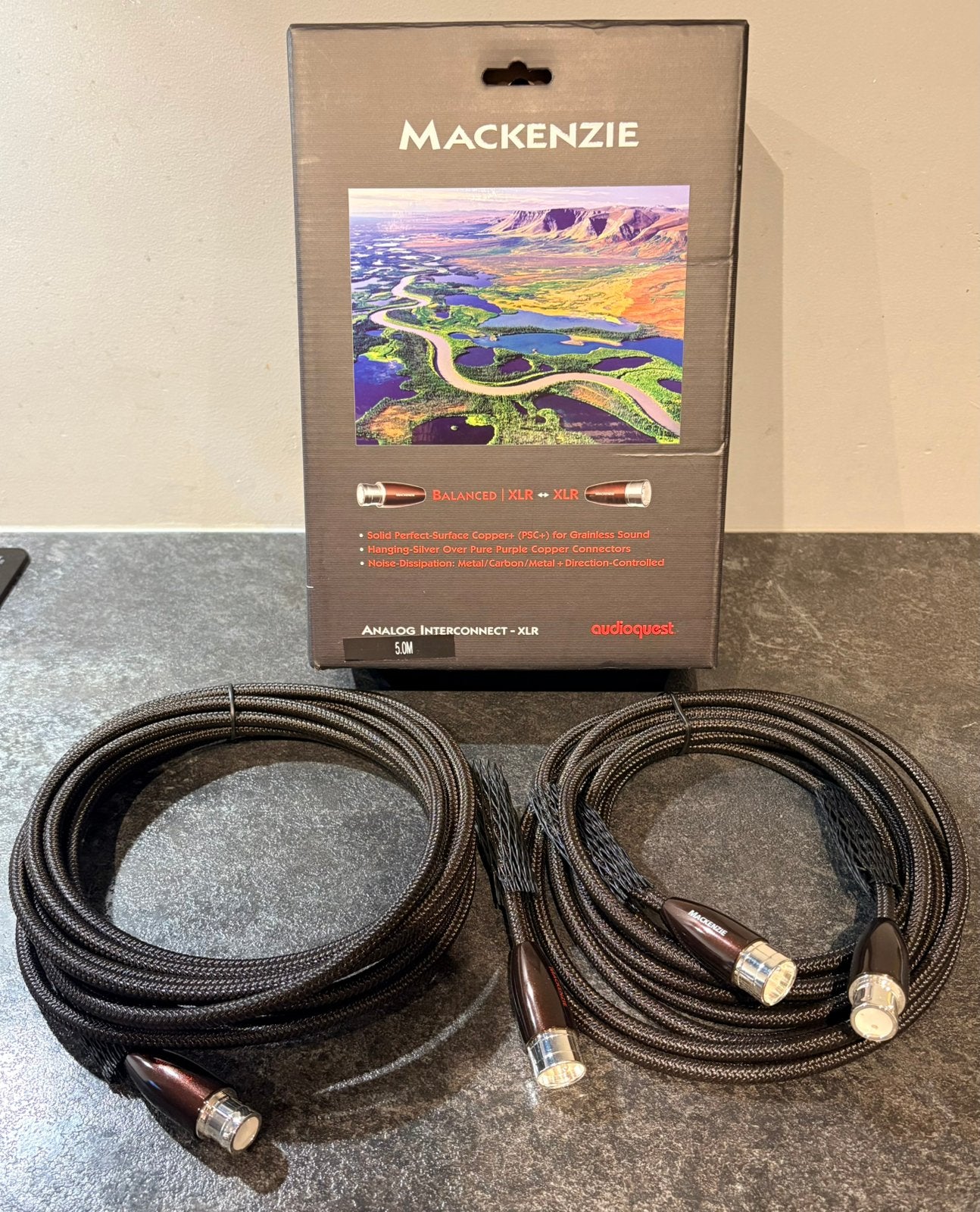 Audioquest MACKENZIE XLR naar XLR kabel (5 meter), Ophalen of Verzenden, Nieuw, 2 tot 5 meter, Interlink-kabel