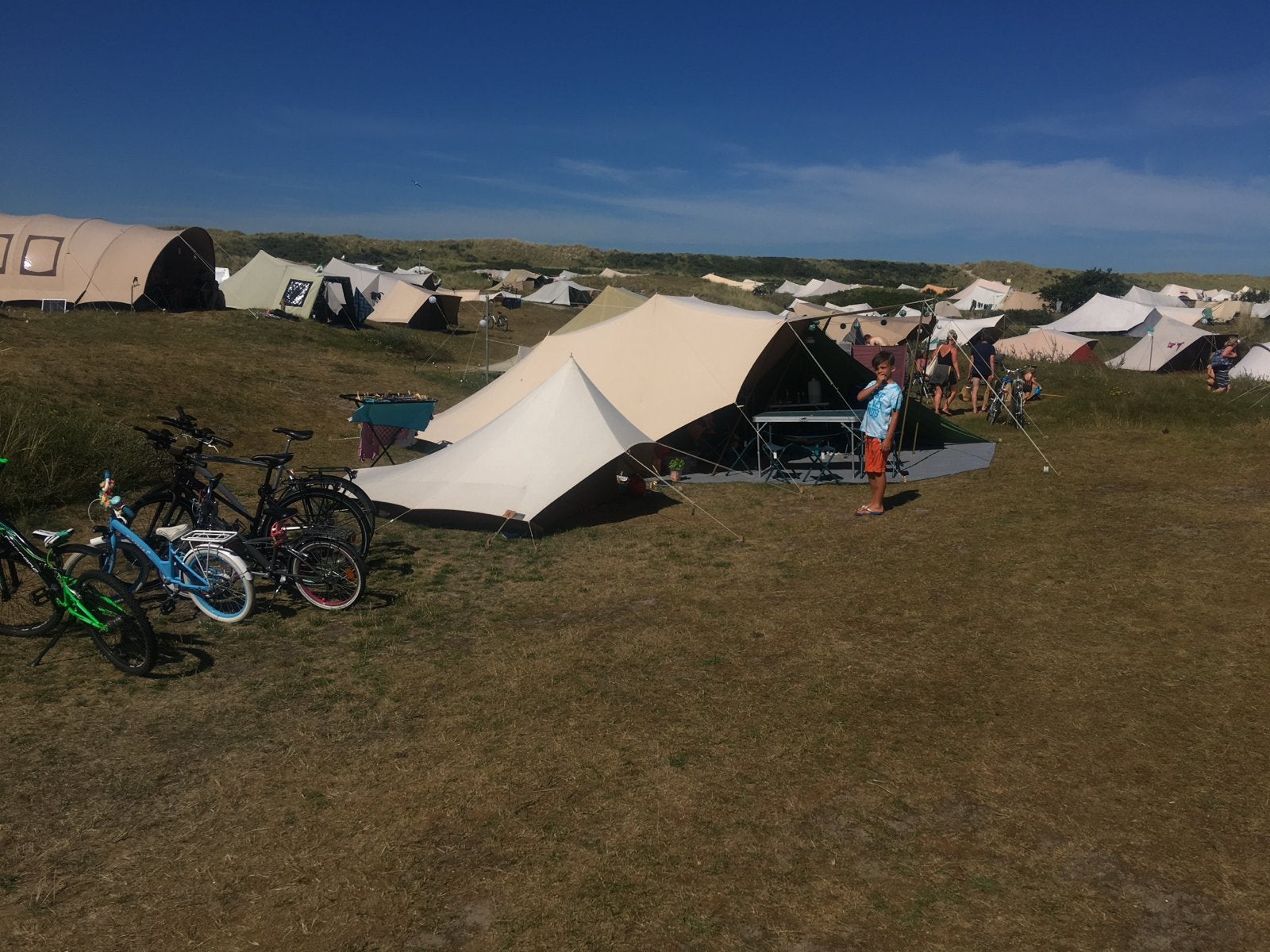 De Waard Papegaaiduiker stormtent met luifel, Caravans en Kamperen, Tenten, Ophalen, Gebruikt, Tot en met 2