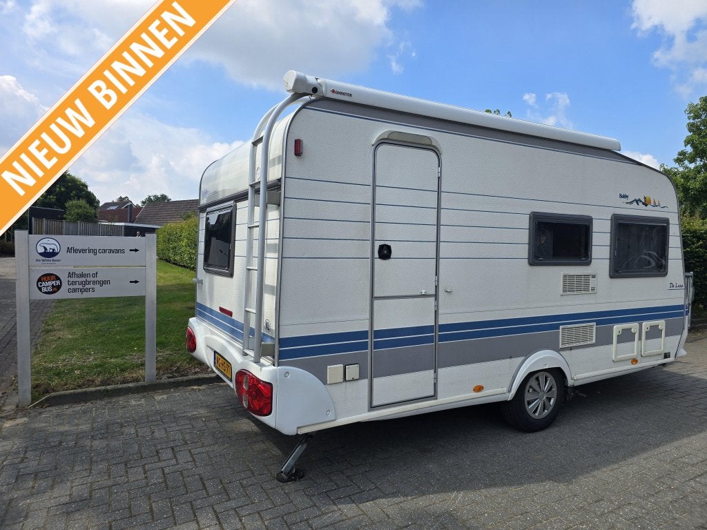 Hobby De luxe Easy 440 SF met mover + 4 persoons, Caravans en Kamperen, Schokbreker, Hobby, Bedrijf, Treinzit
