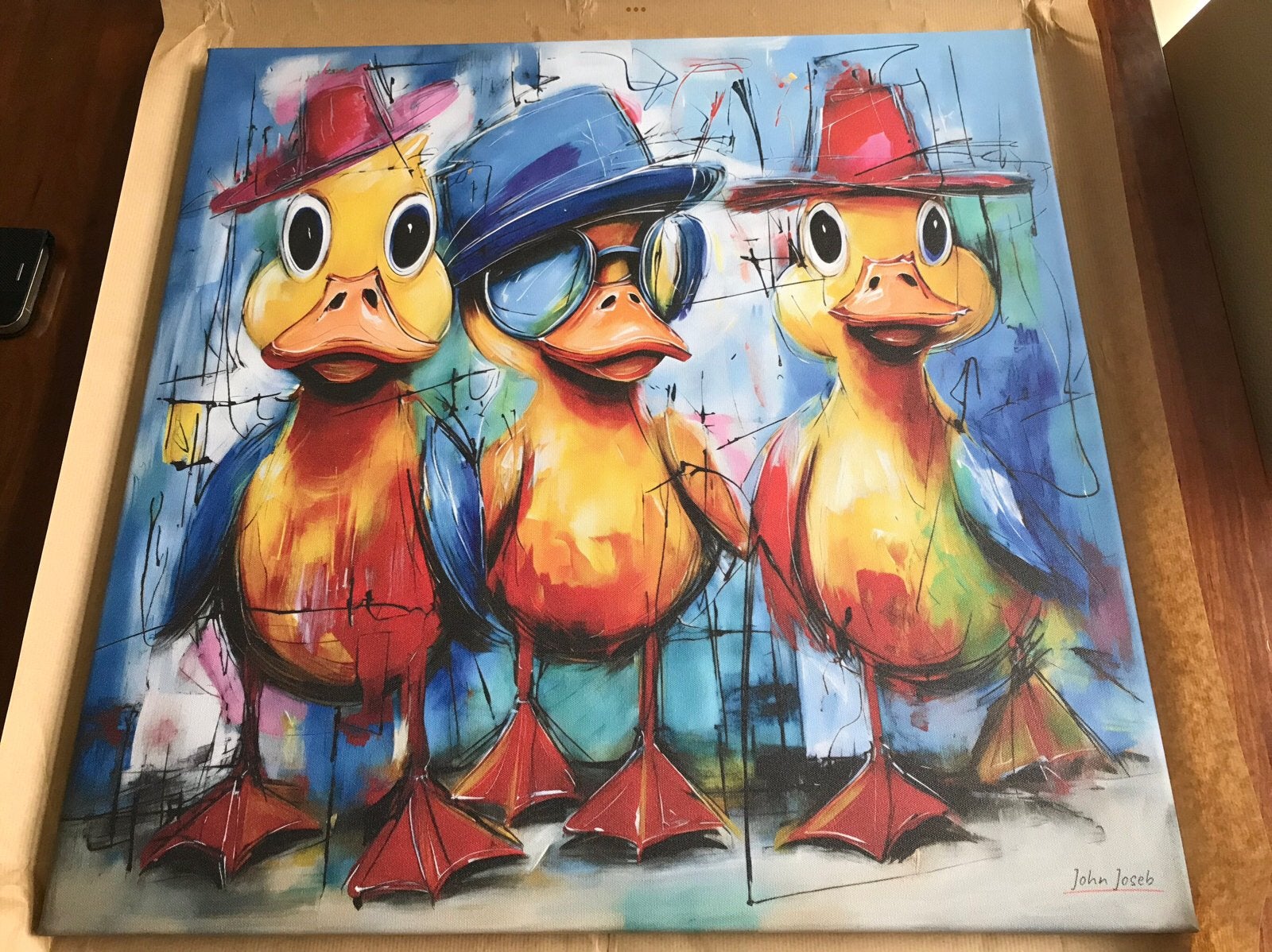 Art Canvas van John Joseb. 60x60 cm. Nieuw., Meerkleurig, Nieuw, Ophalen of Verzenden, Overige typen