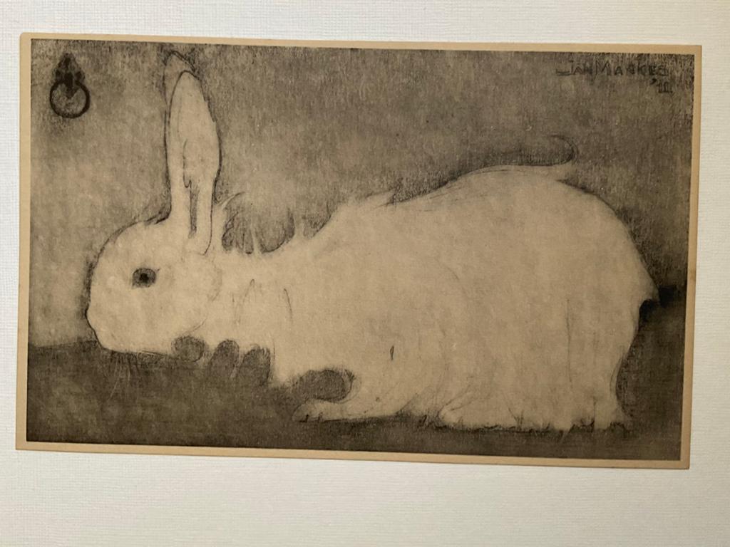 Jan mankes, wit konijn, Antiek en Kunst, Kunst | Etsen en Gravures, Ophalen of Verzenden
