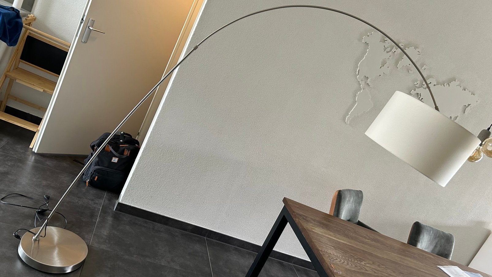 Voetlamp zwevend, Huis en Inrichting, Ophalen, Gebruikt, Textiel, 150 tot 200 cm