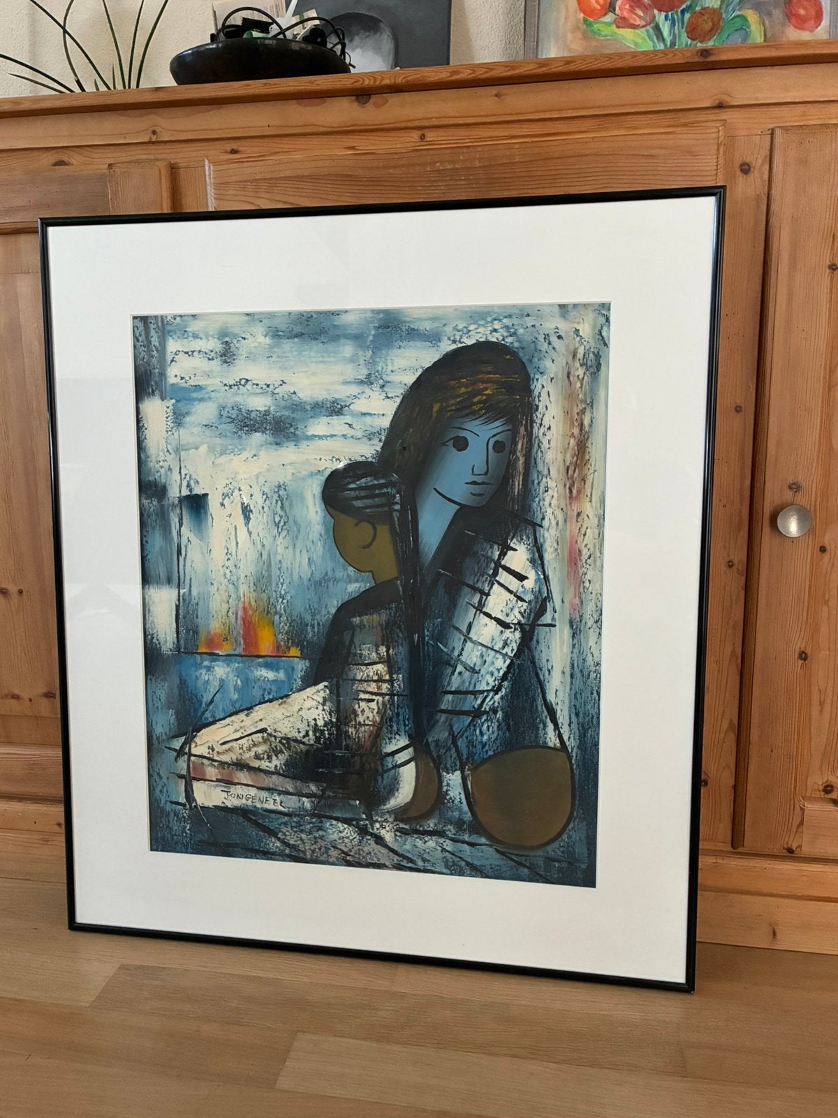 Schilderij Jongeneel, Ophalen, Ingelijst, Overige technieken, Figuren