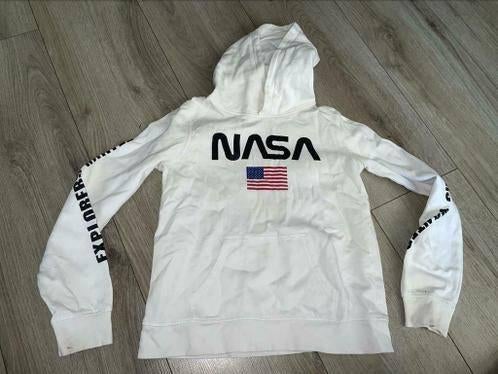 H&m 170 nasa trui hoodie sweater wit witte trui, Verzenden, Gebruikt, Jongen of Meisje, Trui of Vest