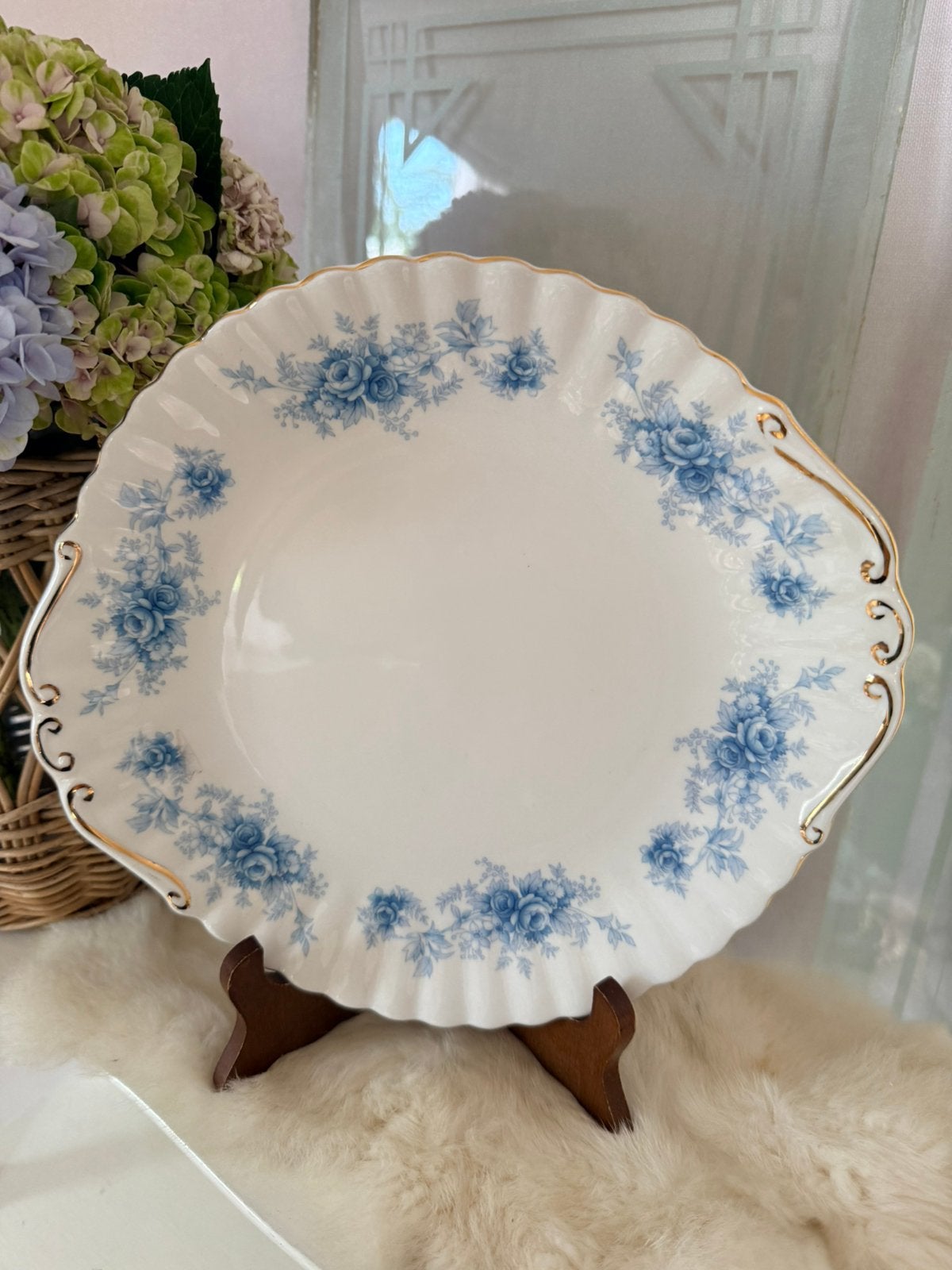 Royal Albert Windsor Rose 1982 koek taart schaal izgst, Ophalen