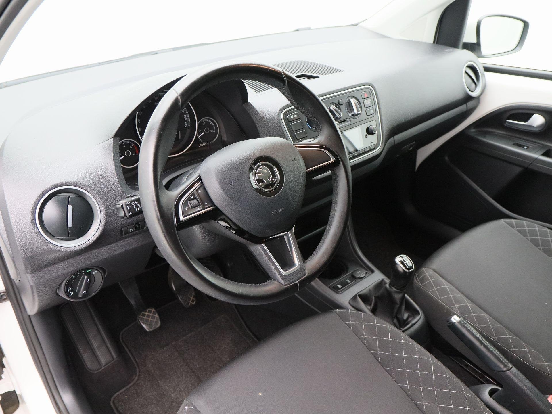 Skoda Citigo 1.0 Greentech Style | Cruise Control | Airco |, Voorwielaandrijving, Stof, Gebruikt, Wit