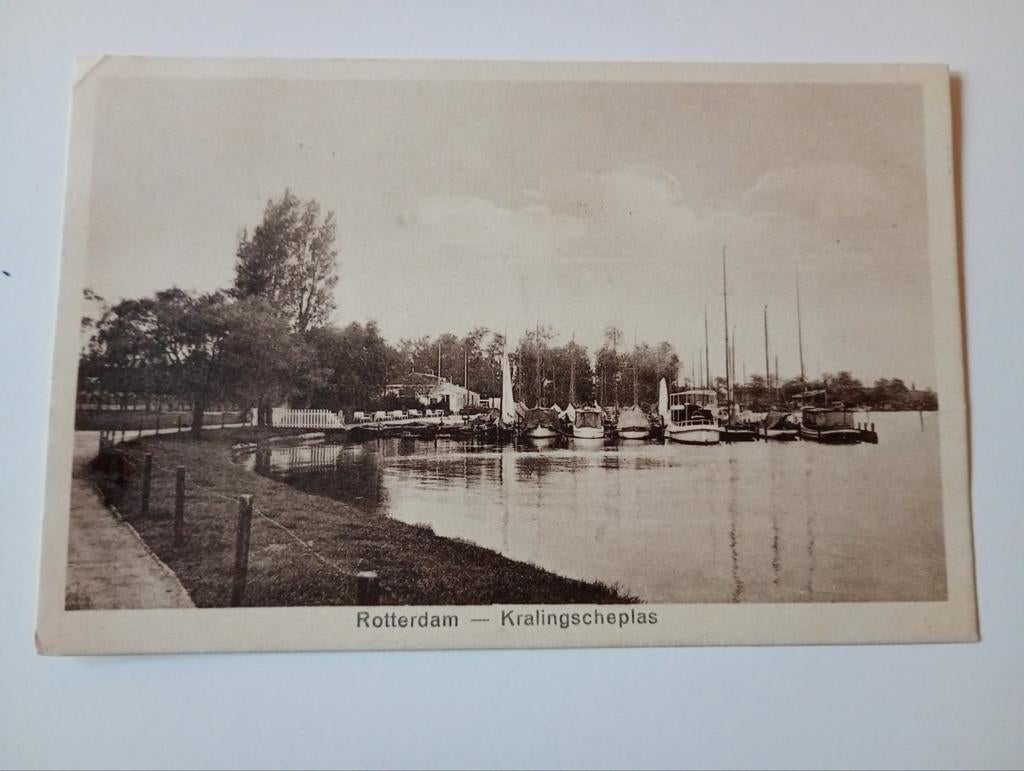 Rotterdam Kralingen Kralinscheplas 1928, Ophalen of Verzenden, 1920 tot 1940, Gelopen, Zuid-Holland
