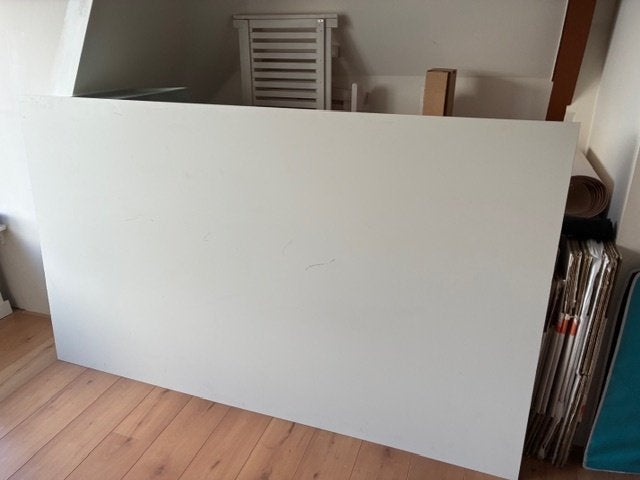 MDF plaat vochtwerend wit gegrond 2440x1220x18mm, Doe-het-zelf en Verbouw, Ophalen, Zo goed als nieuw, Overige materialen, Minder dan 20 mm