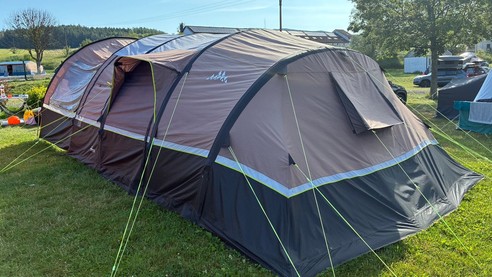Opblaastent Obelink 6 persoons - portico6 easy-air, Ophalen, Zo goed als nieuw, Tot en met 6