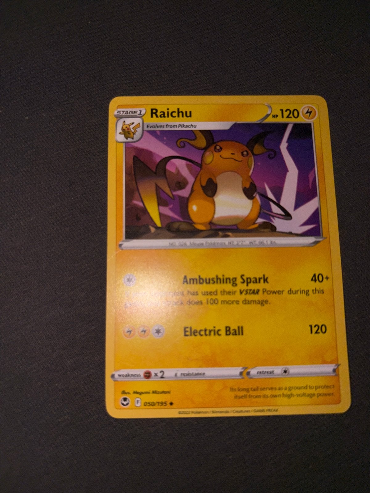 Pokemon Kaart Raichu 050/195, Verzenden, Zo goed als nieuw, Losse kaart