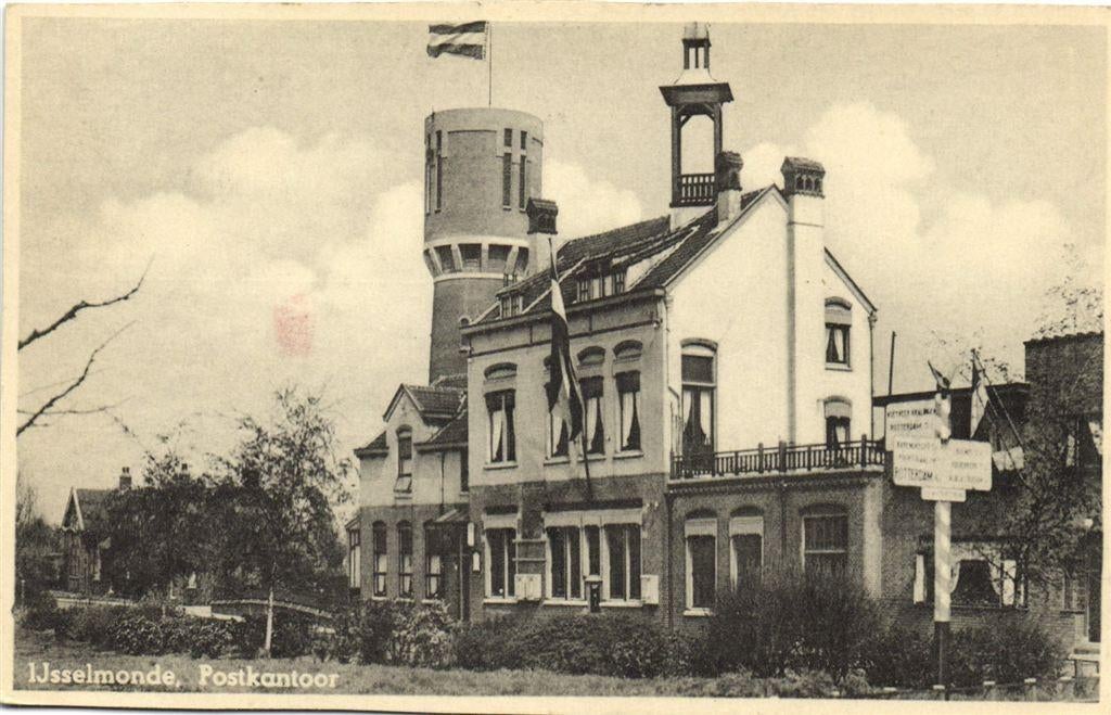 IJsselmonde, Postkantoor - B-keus - 1957 gelopen, Ophalen of Verzenden, 1940 tot 1960, Gelopen, Noord-Brabant