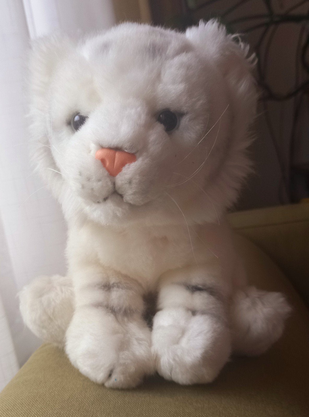 WWF witte tijger knuffel 1986/baby sneeuwluipaard knuffel, Overige typen, Ophalen of Verzenden, Zo goed als nieuw, Wasbaar