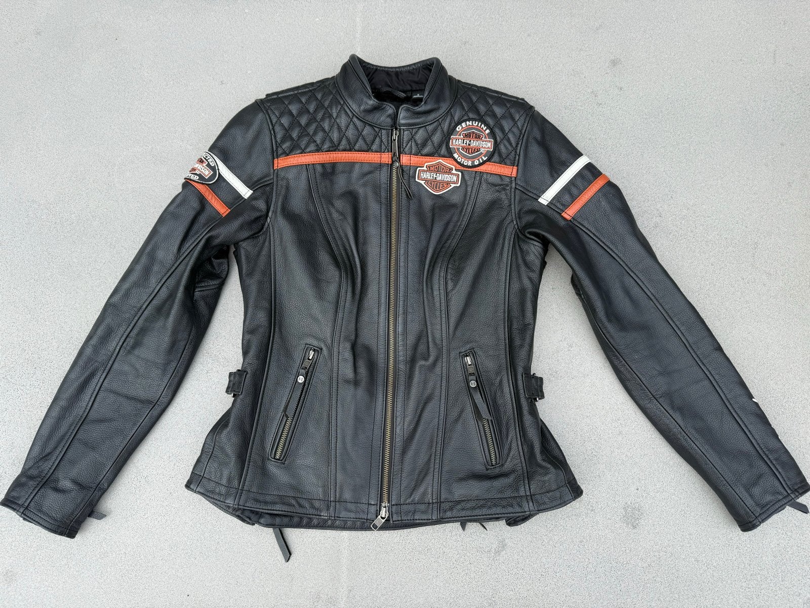 Origineel Harley Davidson leren dames jasje, maat M (36), Ophalen of Verzenden, Zo goed als nieuw, Maat 36 (S), Zwart