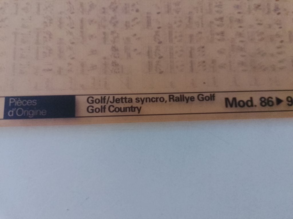 Vw Golf 2 + Rallye + Country dealer Microfiche onderdelen, Ophalen of Verzenden, Gelezen, Volkswagen