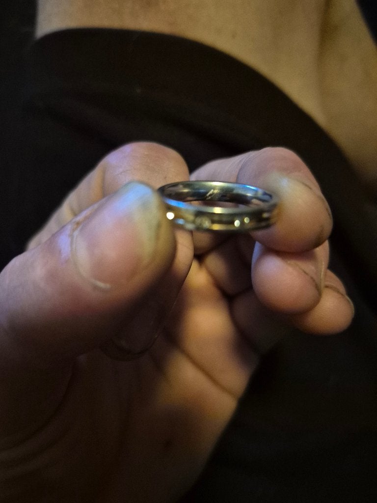 Goud met zilver en diamanten ring, Sieraden, Tassen en Uiterlijk, Ringen, Nieuw, Ophalen of Verzenden, 17 tot 18, Dame