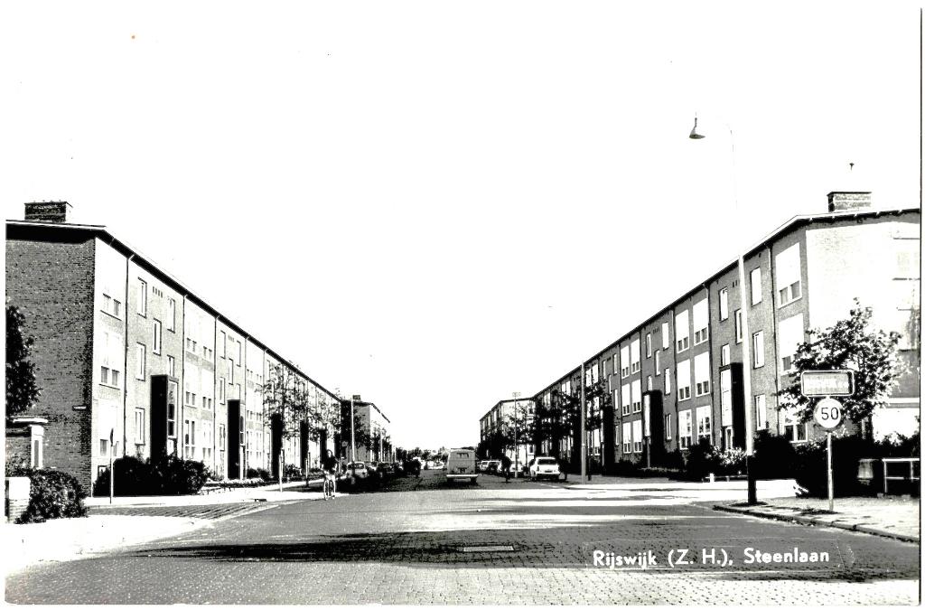 Rijswijk ZH 78, Steenlaan(ca.1960)ongelopen, richtprijs 4,==, Verzenden, 1940 tot 1960, Ongelopen, Zuid-Holland