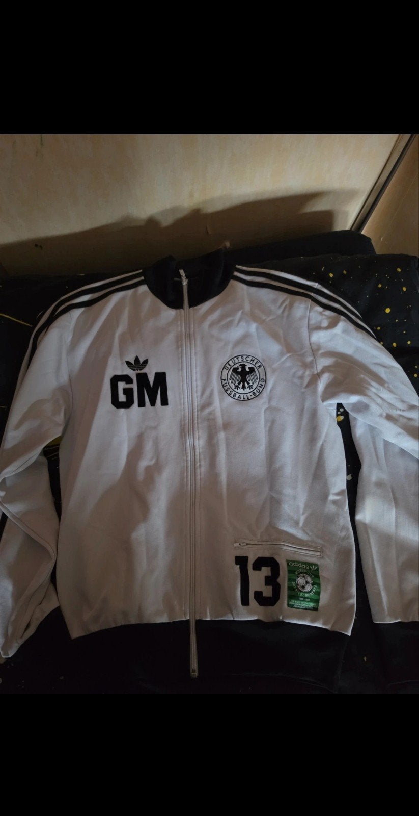 Adidas 'Der Bomber' Gerd Müller trainingsjack, Kleding | Heren, Maat 48/50 (M), Wit, Ophalen of Verzenden, Zo goed als nieuw