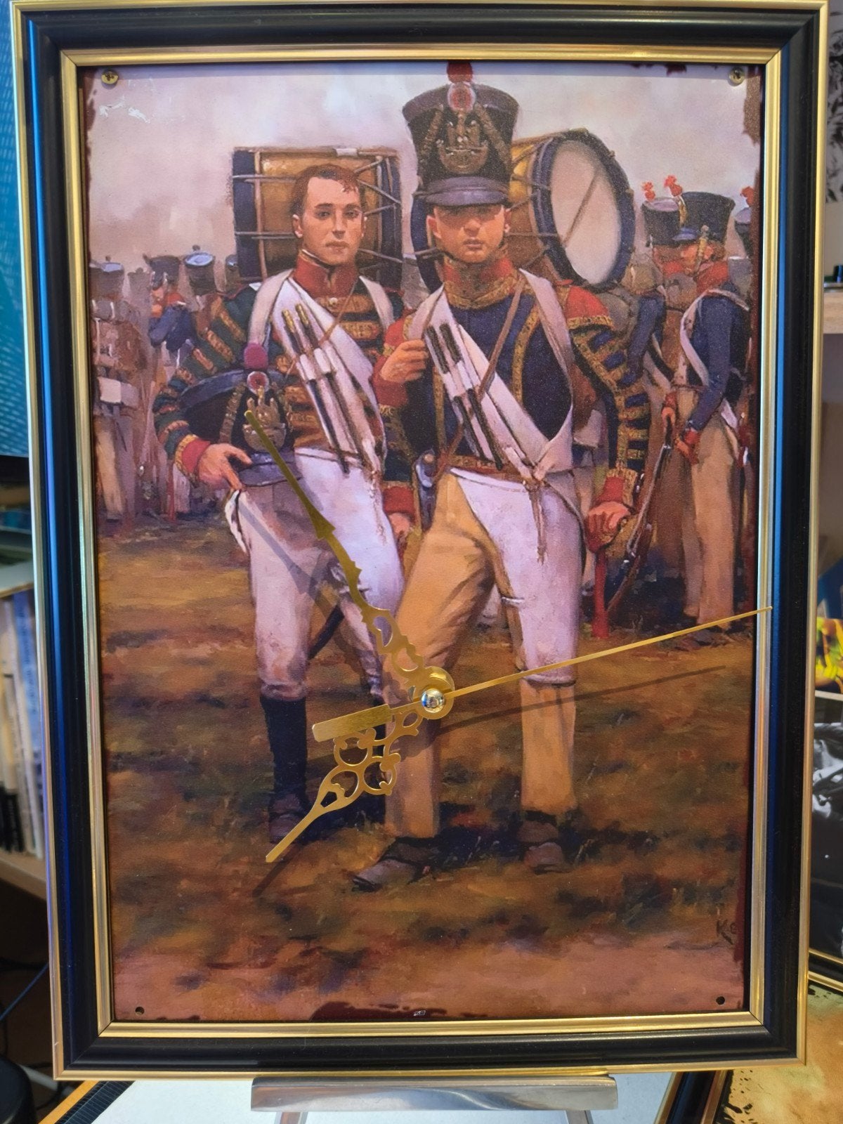 Unieke wandklok met militair tafereel, Ophalen of Verzenden, Landmacht, Nederland