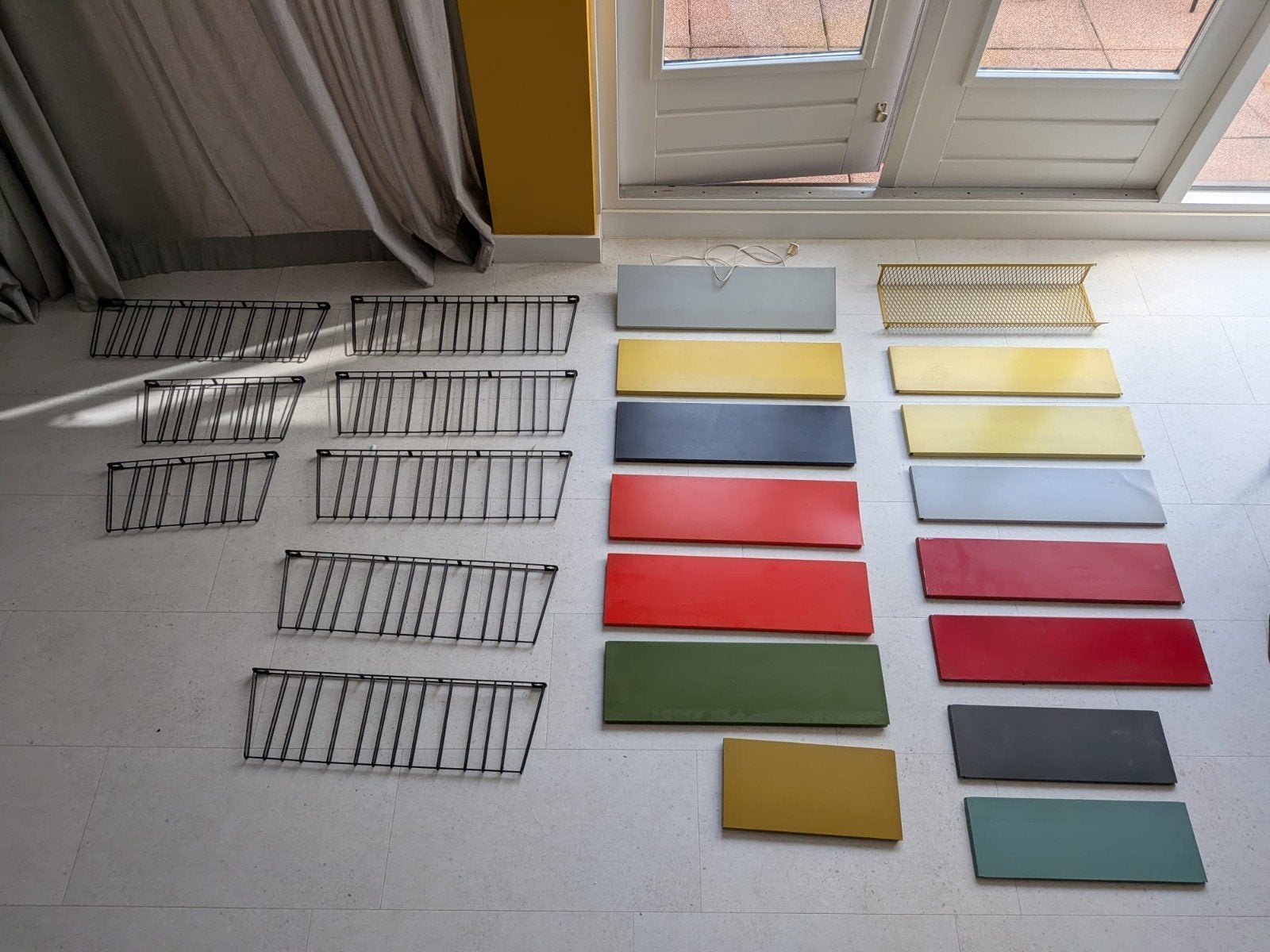Vintage Tomado wandrek - complete set van 23 onderdelen, Ophalen