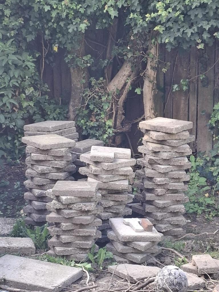 Terrastegels gratis, Ophalen, Gebruikt, Beton, Terrastegels