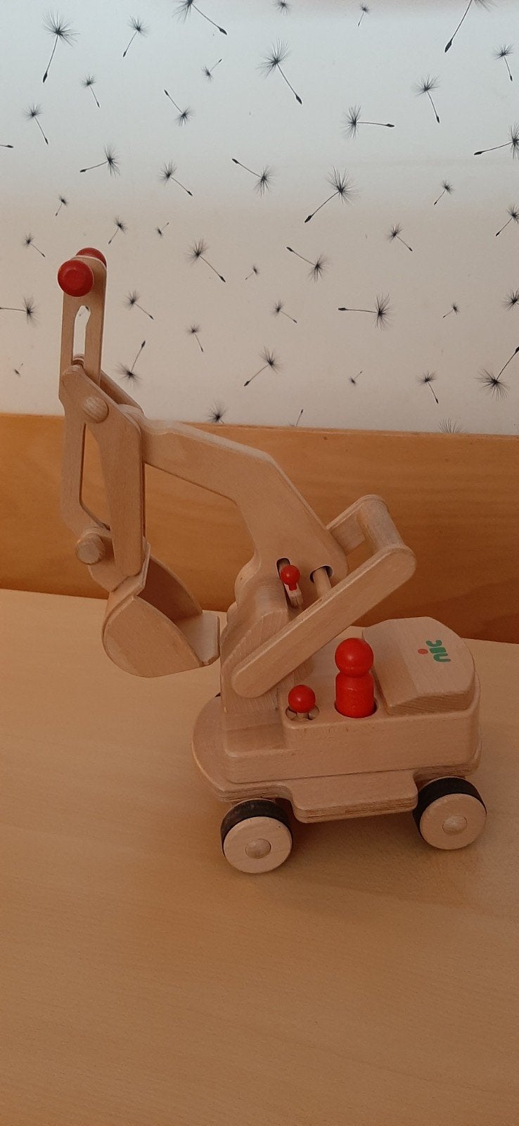 Nic houten graafmachine, Kinderen en Baby's, Speelgoed | Houten speelgoed, Ophalen of Verzenden, Zo goed als nieuw