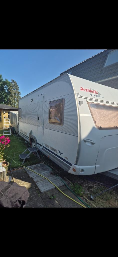 Dethleffs 2003 caravan, Vast bed, Rondzit, 7 tot 8 meter, Particulier