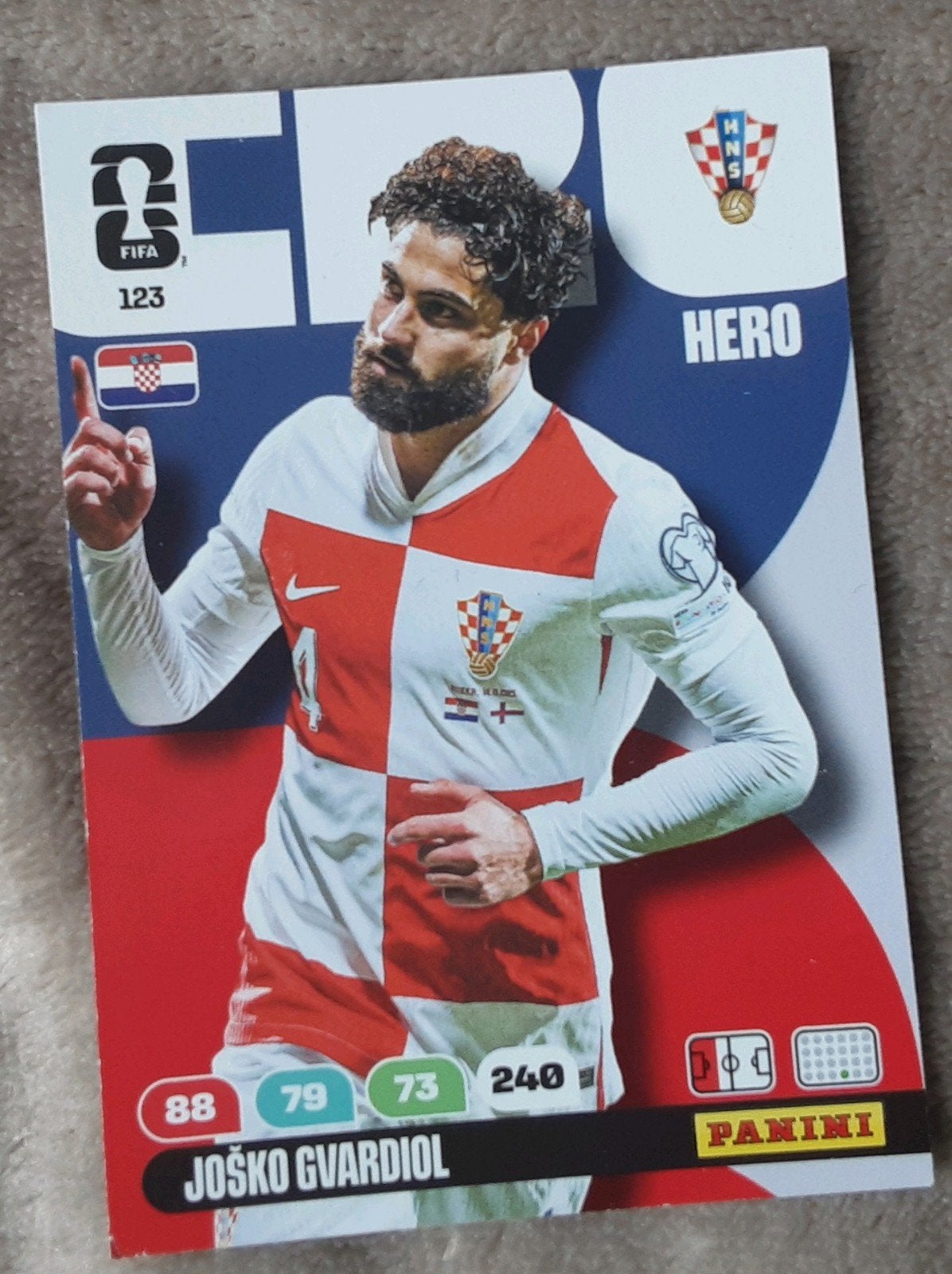 panini wk kaarten 2026 Kroatië, Ophalen of Verzenden, Gebruikt, Plaatje