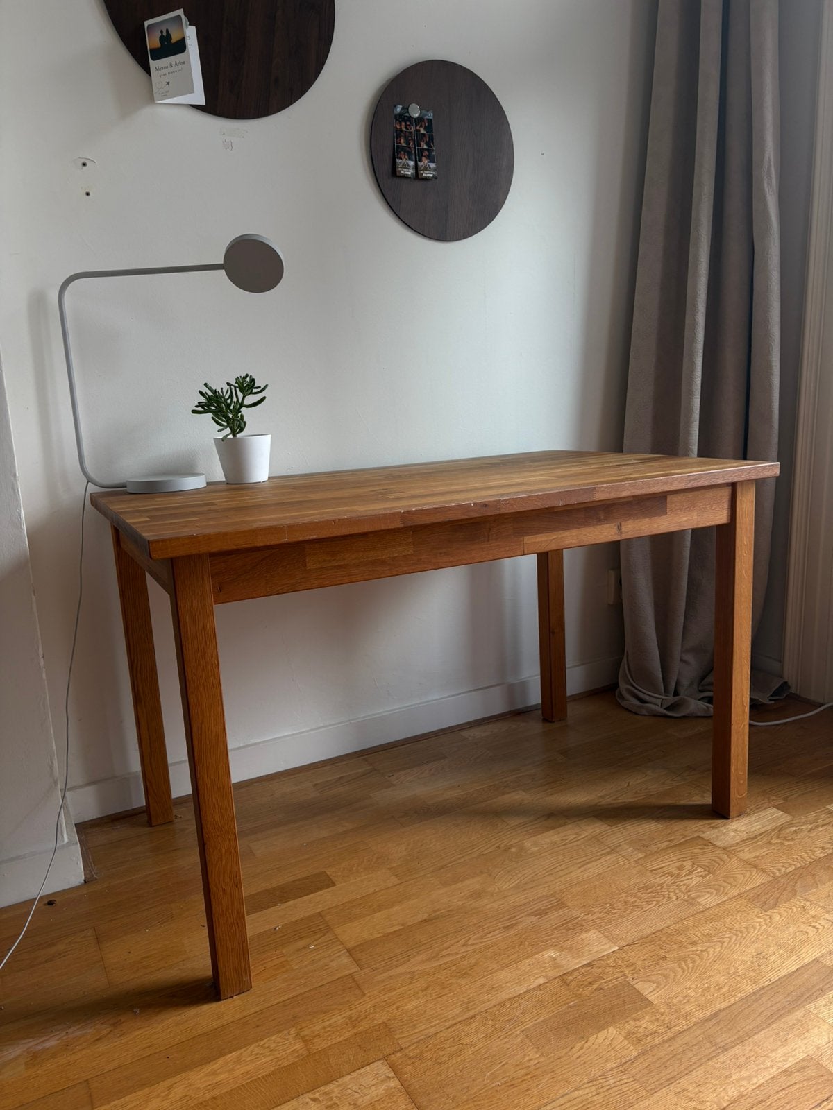 Vierkante houten tafel, Ophalen, Gebruikt, 100 tot 150 cm, Vierkant