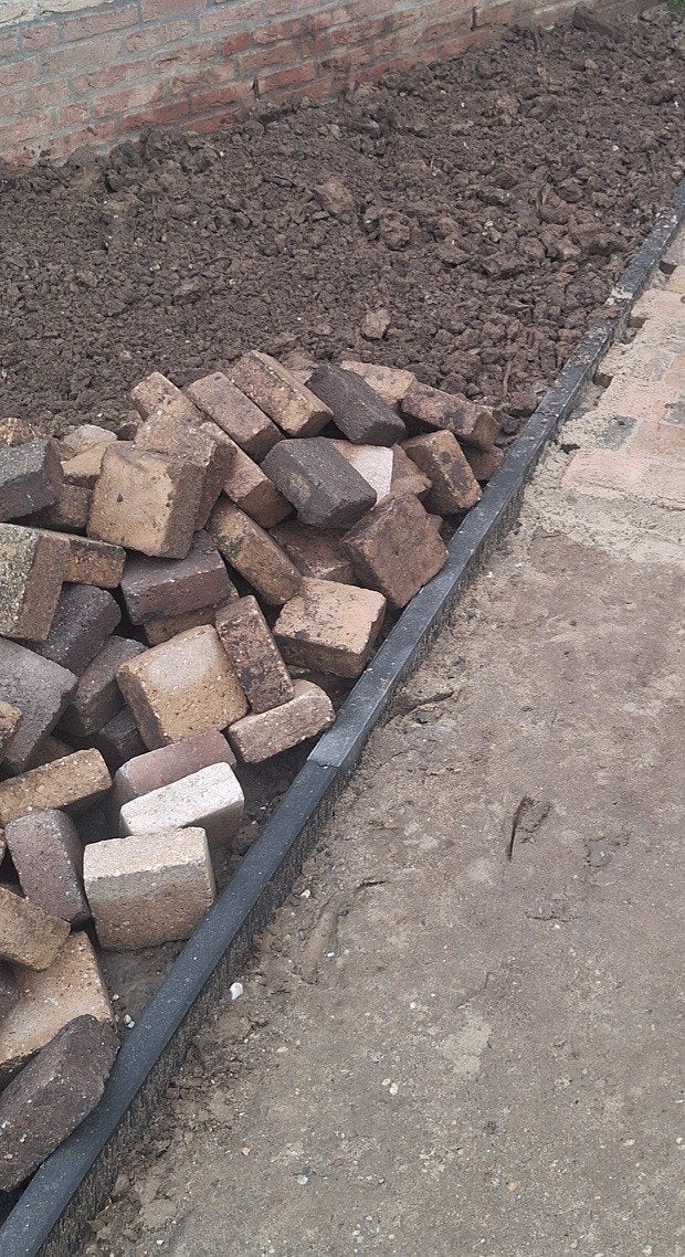 Koppelstones 14x14x6 cm - 121 stuks, Ophalen, Gebruikt, Klinkers, 10 m² of meer