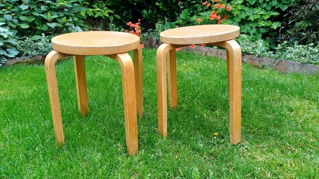 Vintage Ikea krukjes - Set van 2, Huis en Inrichting, Ophalen, Gebruikt, Hout