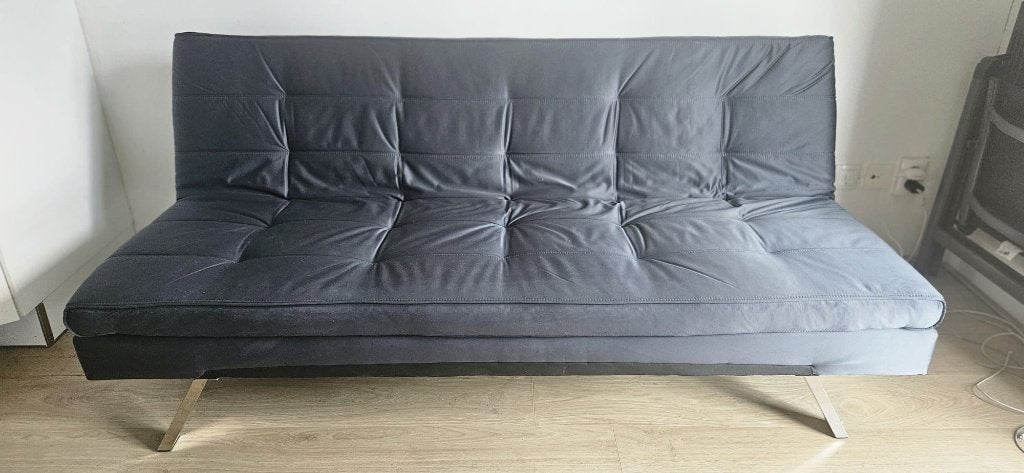 Slaapbank / sofa bed donkerblauw, Huis en Inrichting, Banken | Sofa's en Chaises Longues, Ophalen, Gebruikt, 150 tot 200 cm, Tweepersoons