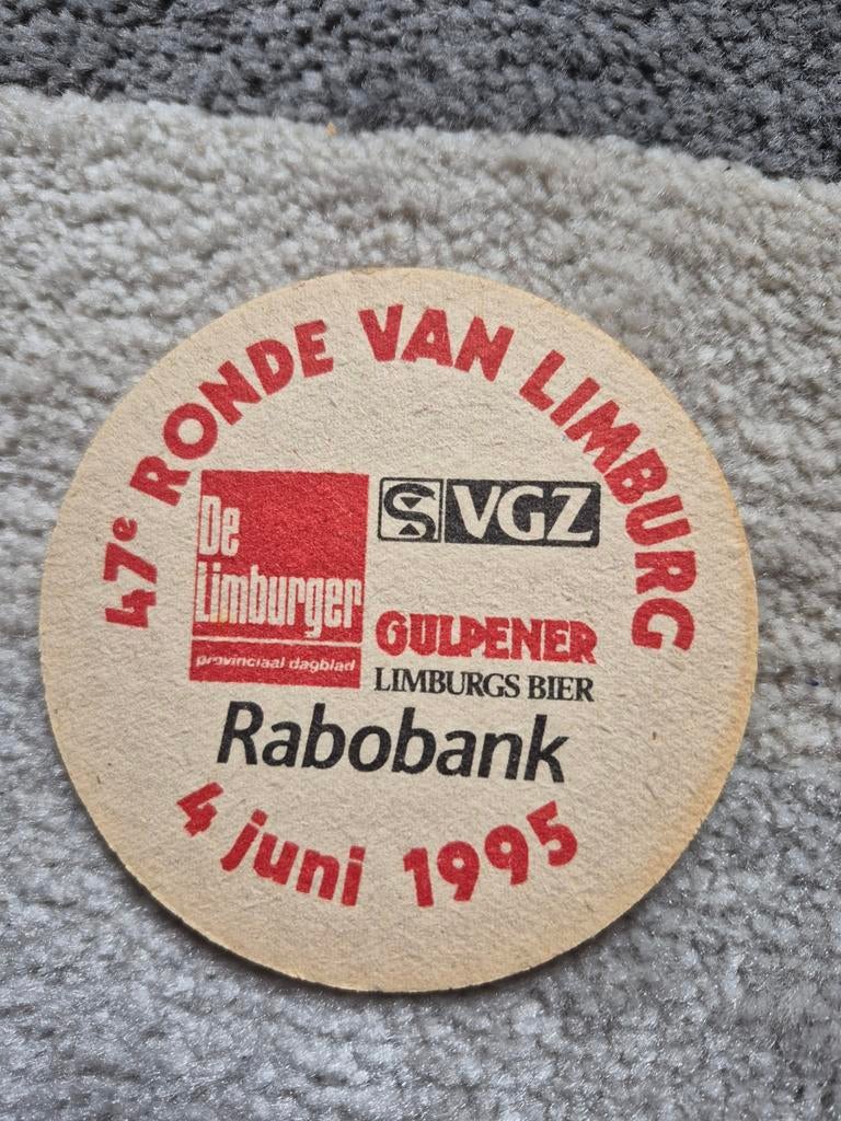 Gulpener bierviltje - 47e Ronde van Limburg 1995, Ophalen of Verzenden