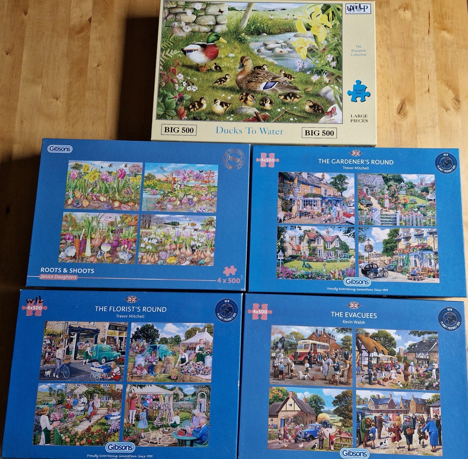 3 foto's met Gibsons en Hop puzzels 500 en 636 en 1000 stuk, Ophalen of Verzenden, 500 t/m 1500 stukjes, Gebruikt
