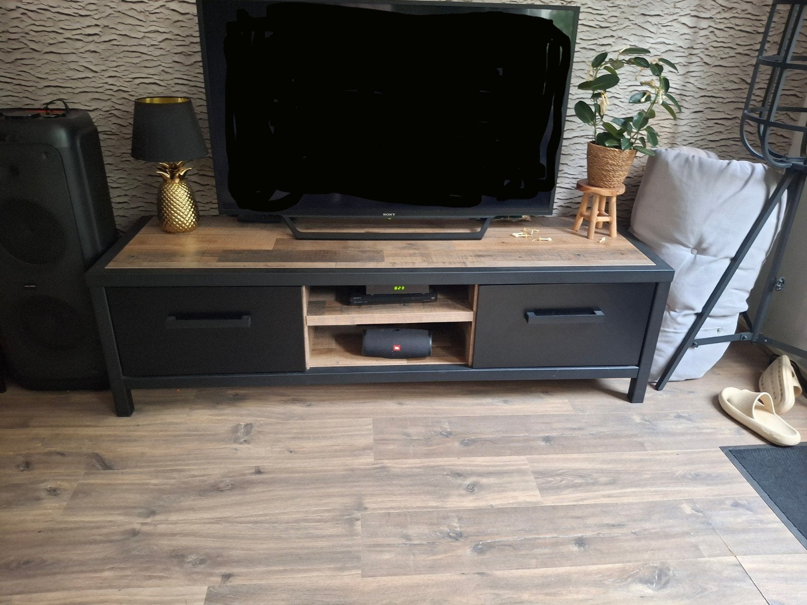 TV kast 165 bij 50 bij 47 hoog, Ophalen, 150 tot 200 cm, Zo goed als nieuw, Minder dan 100 cm