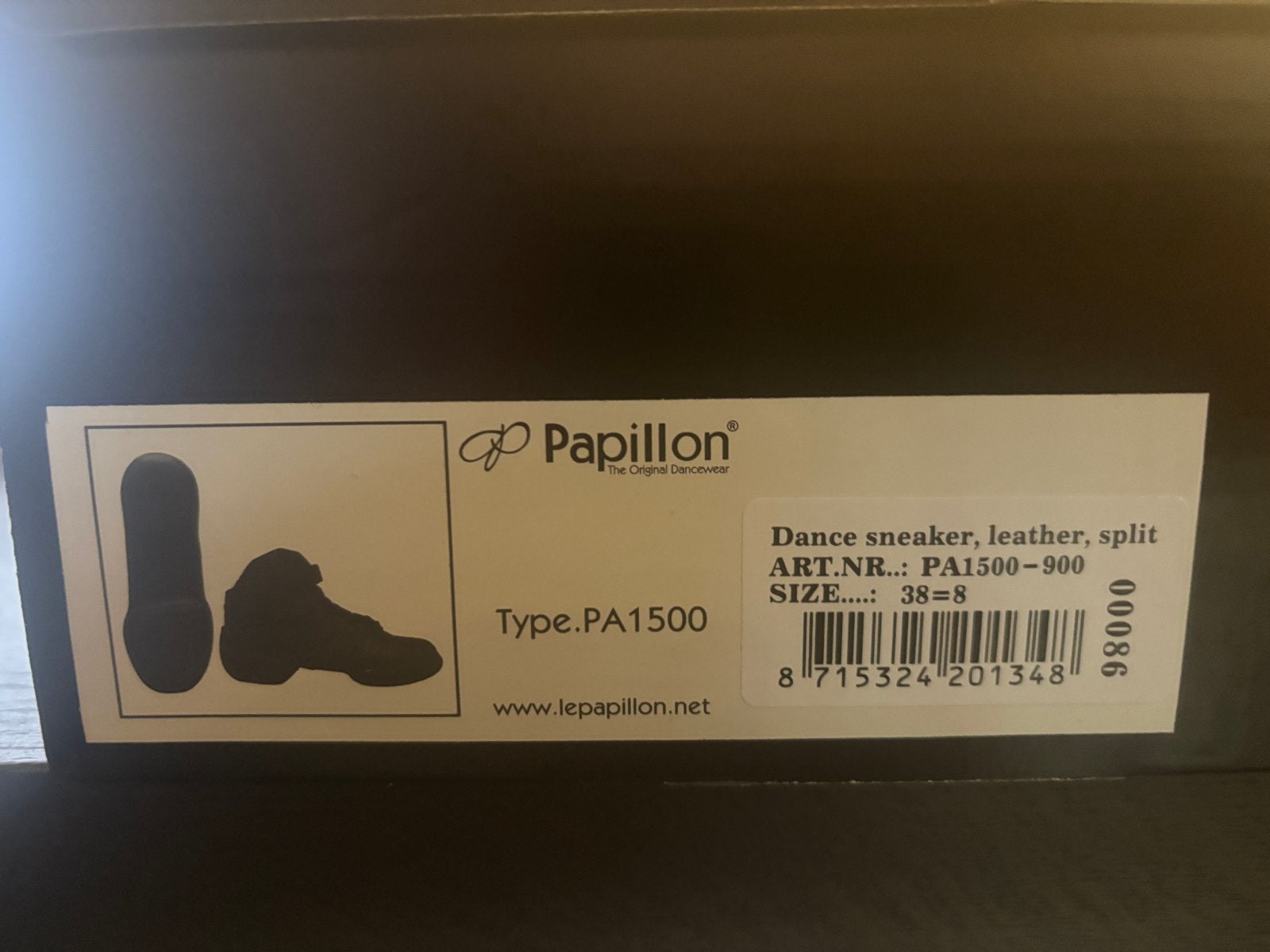 Nieuwe Papillon pA1500 Danssneakers Zwart - Maat 38, Ophalen, Nieuw, Schoenen