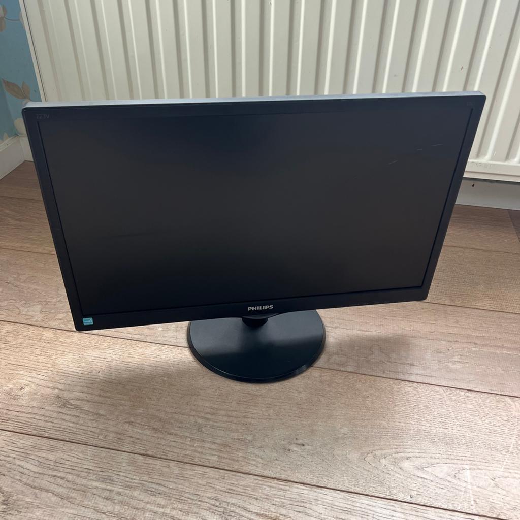 Philips 223V5LSB/00 Monitor – Full HD – kleine krasjes, Gebruikt, Kantelbaar, Full HD, Ophalen of Verzenden