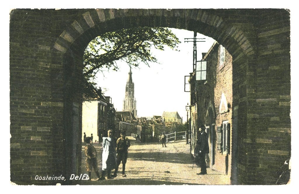 940237 Delft Oosteinde 1912 Gelopen met Postzegel