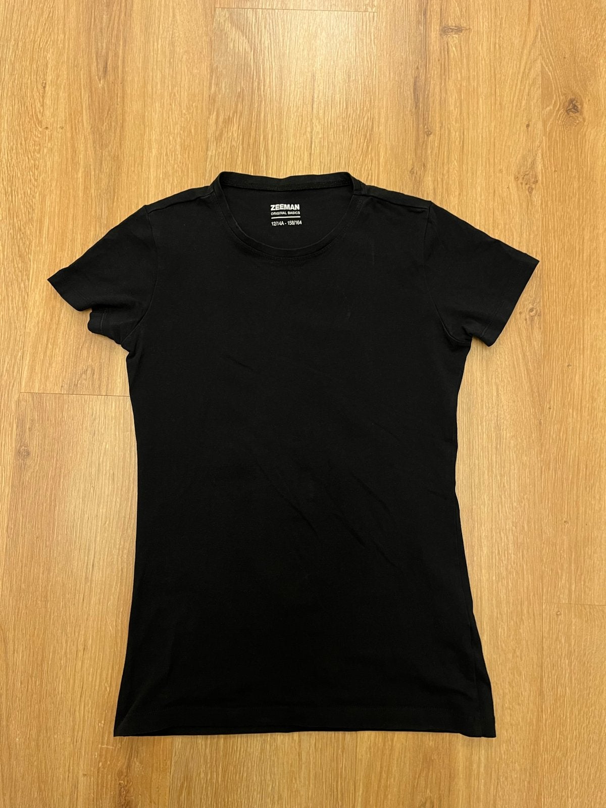 Zwart T-shirt Zeeman Original Basics - Maat 158/164, Ophalen of Verzenden, Gebruikt, Jongen of Meisje, Shirt of Longsleeve