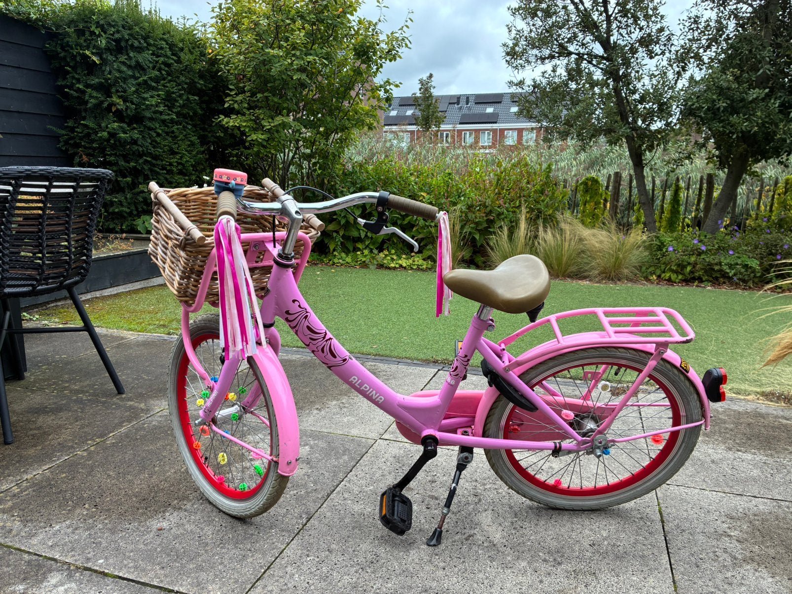 Alpina kinderfiets 20inch roze, Ophalen, Terugtraprem, Gebruikt, Handrem