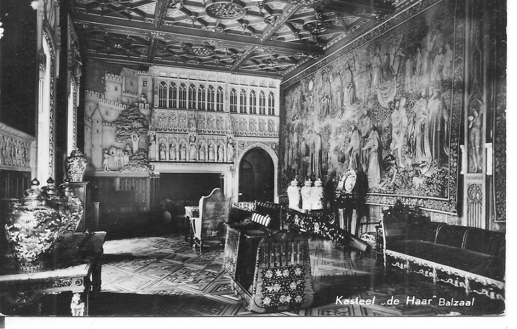 Oude Ansichtkaart Kasteel de Haar Balzaal Utrecht, Ophalen of Verzenden, 1960 tot 1980, Gelopen, Utrecht