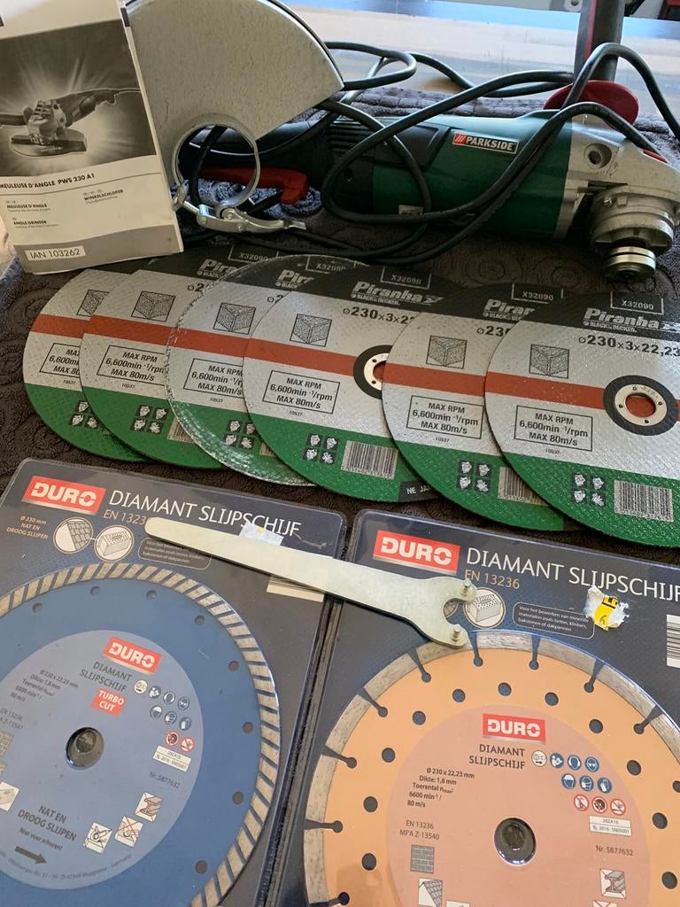 Grote slijptol., Ophalen of Verzenden, 1000 watt of meer, Haakse handslijpmachine