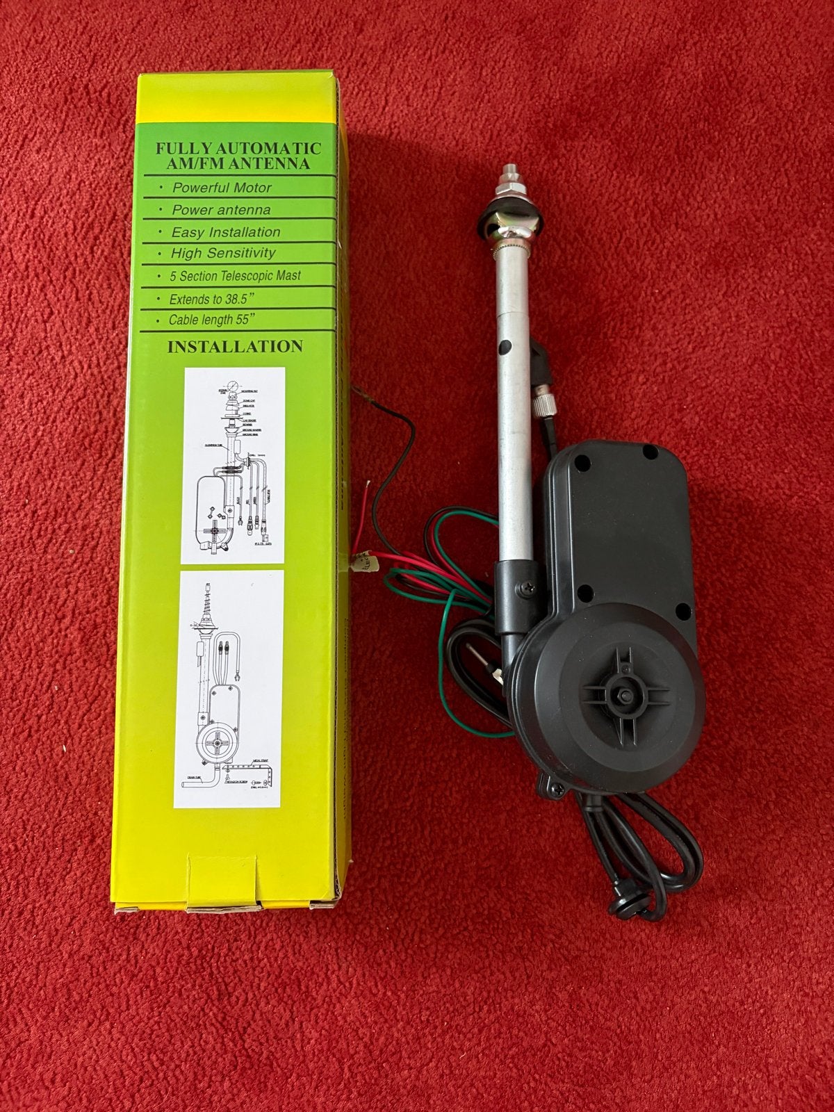 Elektrische autoantenne met aansluitmateriaal (nieuw), Auto diversen, Autoradio's, Nieuw, Ophalen of Verzenden